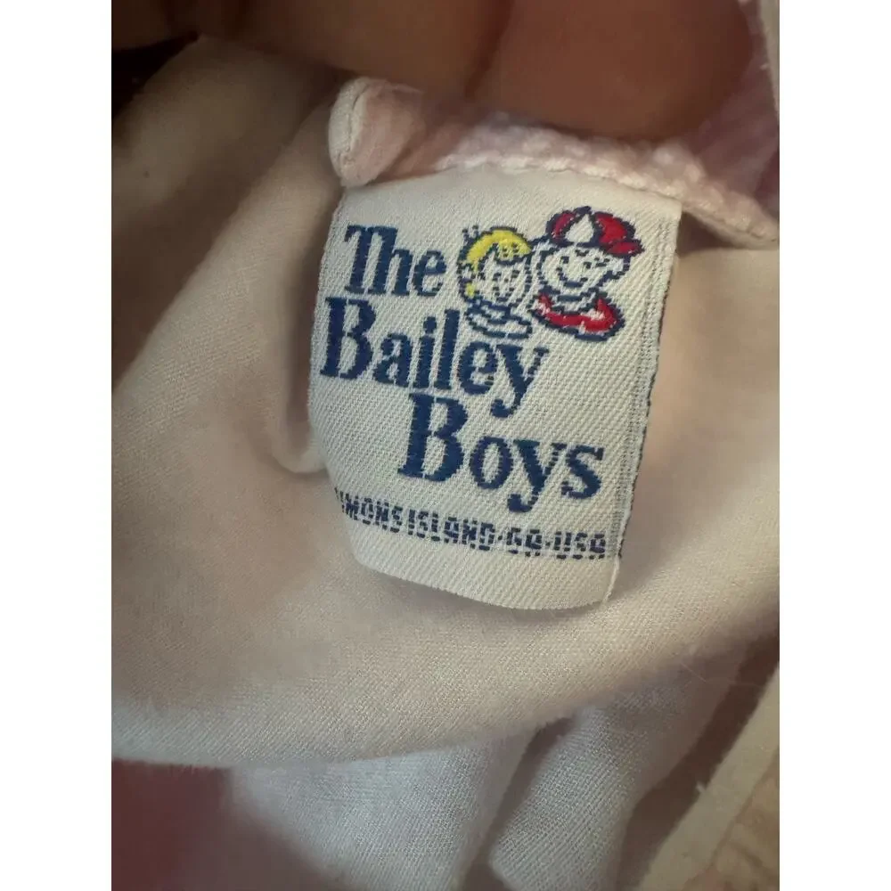 Vintage Bailey Boys Pink Seersucker Watermelon Bubble Romper 18M